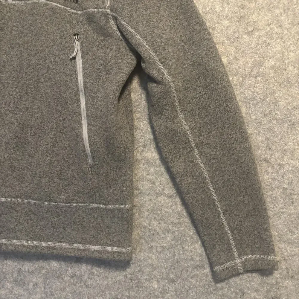 The North Face Sweatshirt Mens Size Large Gray Fleece Pullover 1/4 Zip Mock Neck